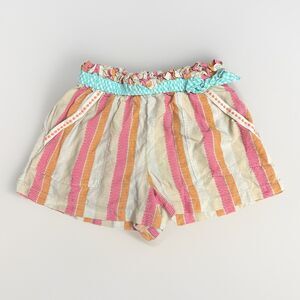 Matilda Jane She Sells Seashells Shorts Girls Size 8 High Waisted Pink Orange